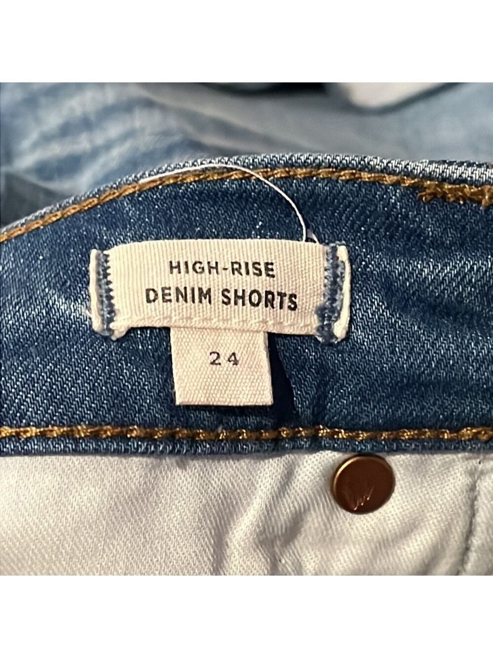 Madewell High Rise Button-Fly Denim Shorts - Size 24 - Picture 5 of 11